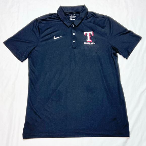 Nike Coaching Dri-Fit Polo Shirt Large Football Black 3-Button Short Sleeve - Picture 1 of 5